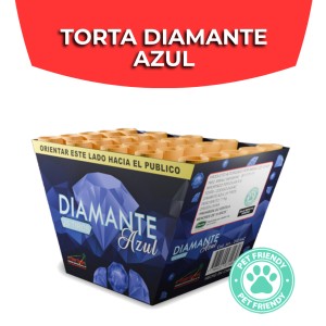 TORTA x 25 TIROS DIAMANTE AZUL